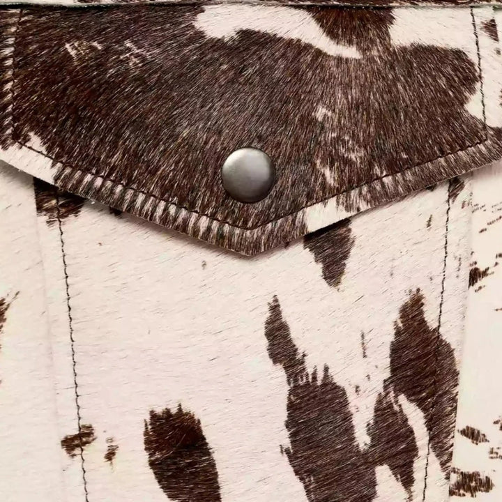 Women's Cow Print Single-Breasted Structured Coat Jacket
