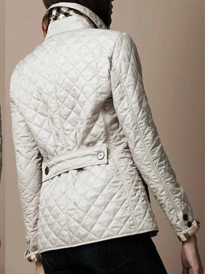 Women's Diamond-Quilted Snap-Button Ladies Puffer Jacket Coat