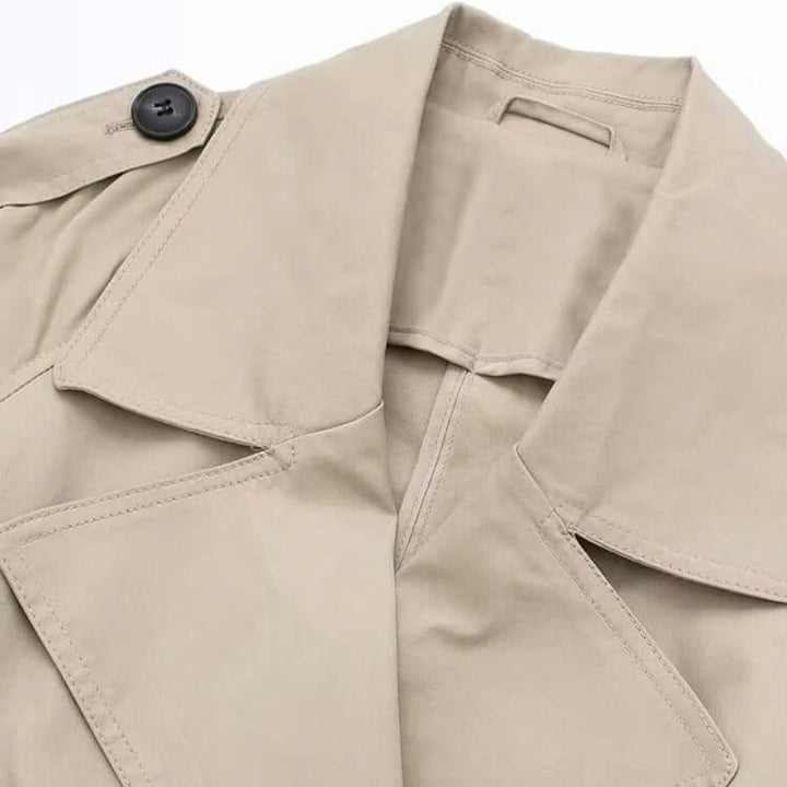 Women's Double-Breasted Belted Longline Trench Coat