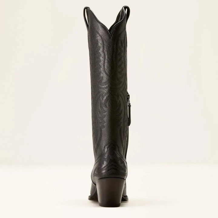 Women's Embroidered Knee-High Heeled Cowboy Boots Pointed Toe