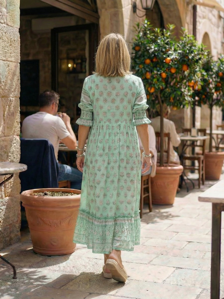 Women's Everyday Day Dress Relaxed Boho V-Neck Midi