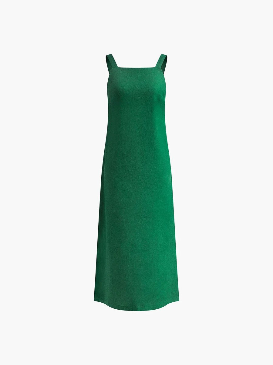 Women's Everyday Day Dress Sleeveless Flared Midi Side Slit