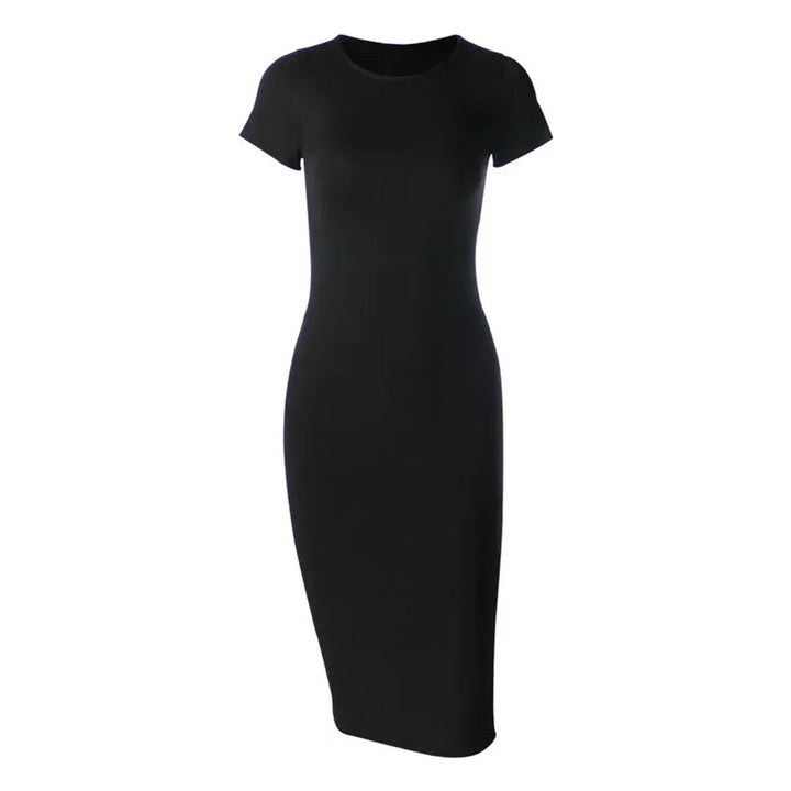 Women's Everyday Fitted Bodycon Midi Party Dress Short Sleeve