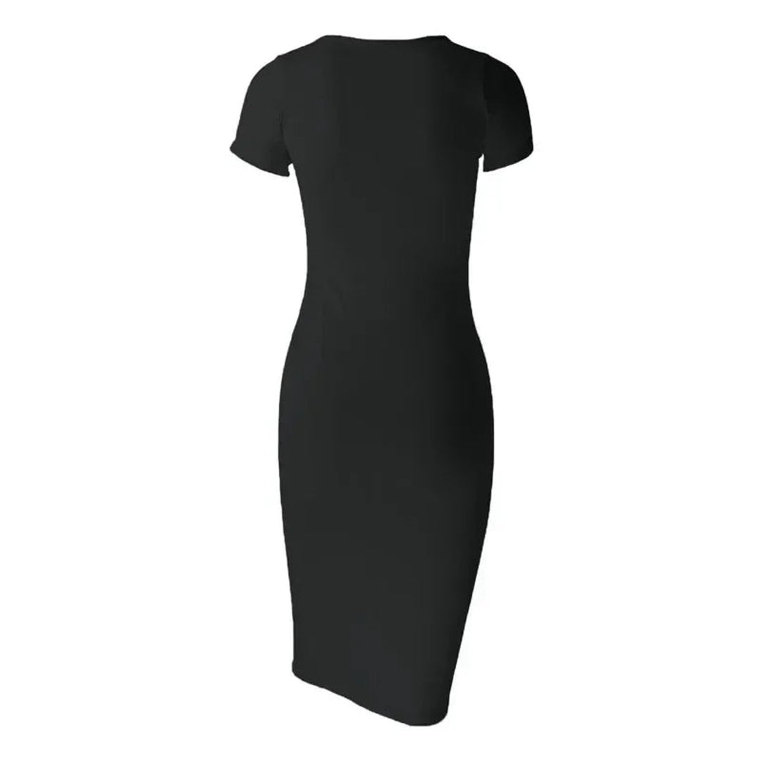 Women's Everyday Fitted Bodycon Midi Party Dress Short Sleeve