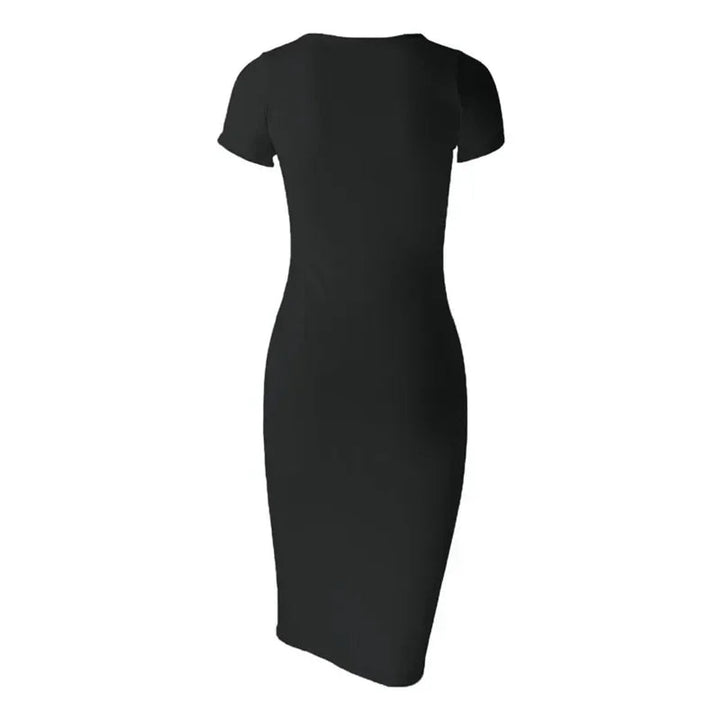 Women's Everyday Fitted Bodycon Midi Party Dress Short Sleeve