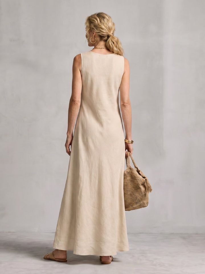 Women's Everyday Maxi Dress Asymmetric Layered Sleeveless