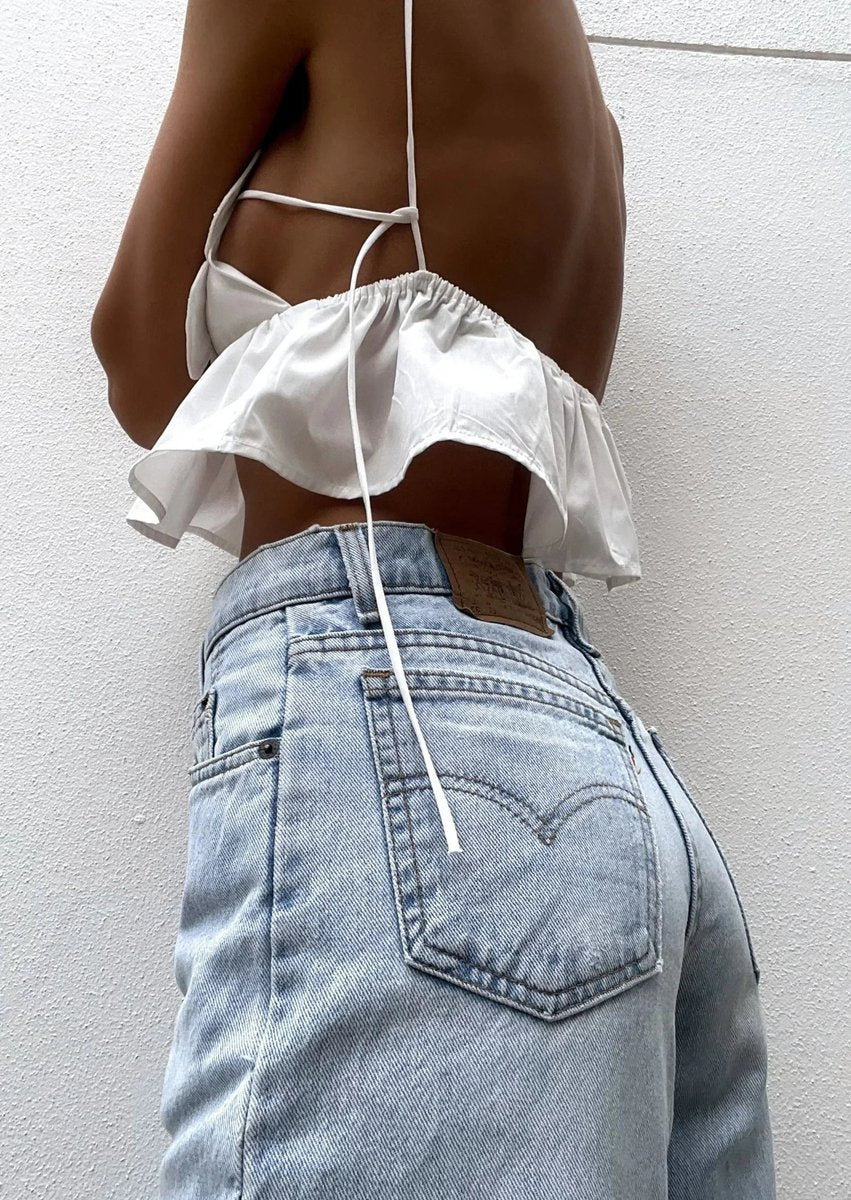 Women's Floral Appliqué Crop Cami Top Floral Blouse Spaghetti Strap