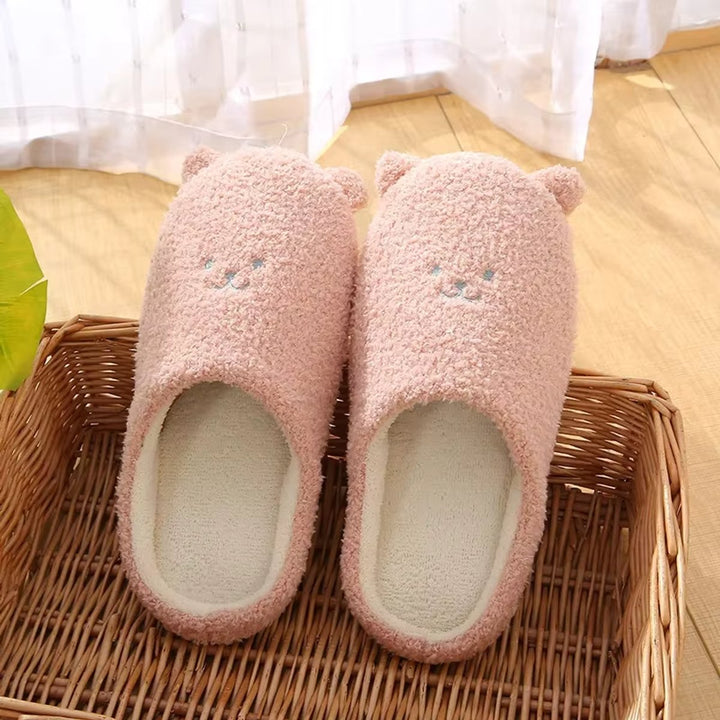 Women's Fluffy Bear Slip-On Non-Slip Indoor Slippers