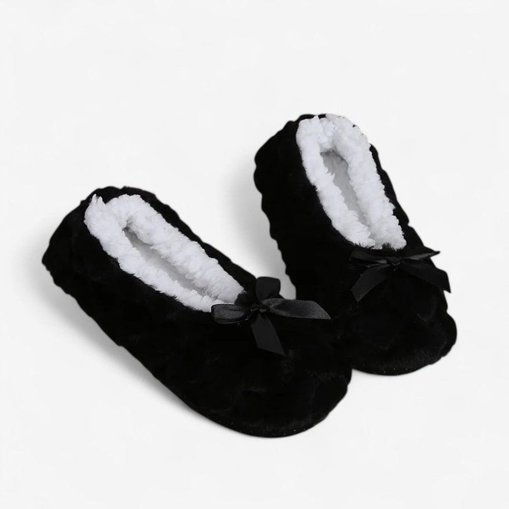 Women's Fluffy Plush Slip-On Indoor Slippers Non-Slip Flat