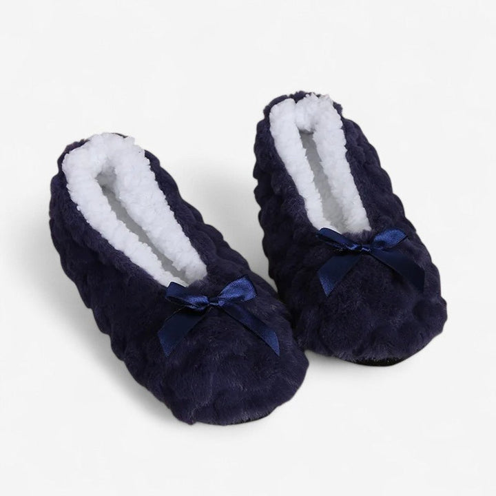 Women's Fluffy Plush Slip-On Indoor Slippers Non-Slip Flat