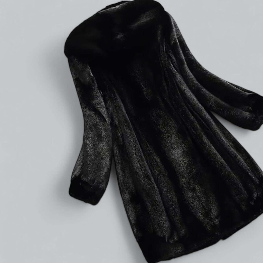 Women's Hooded Faux Fur Long Winter Coat Warm Ladies Jacket