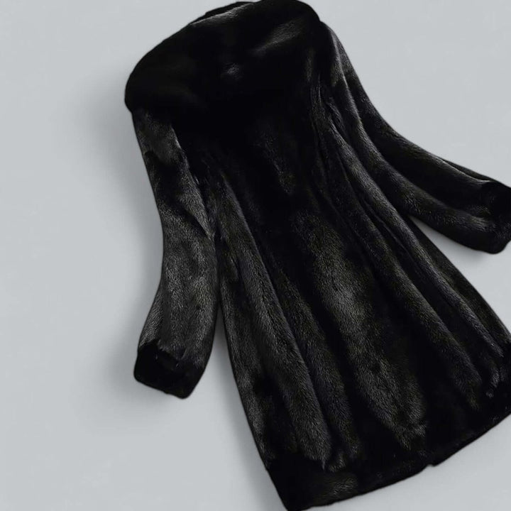 Women's Hooded Faux Fur Long Winter Coat Warm Ladies Jacket