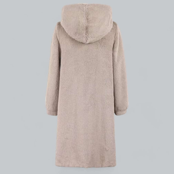 Women's Hooded Faux Fur Long Winter Coat Warm Ladies Jacket