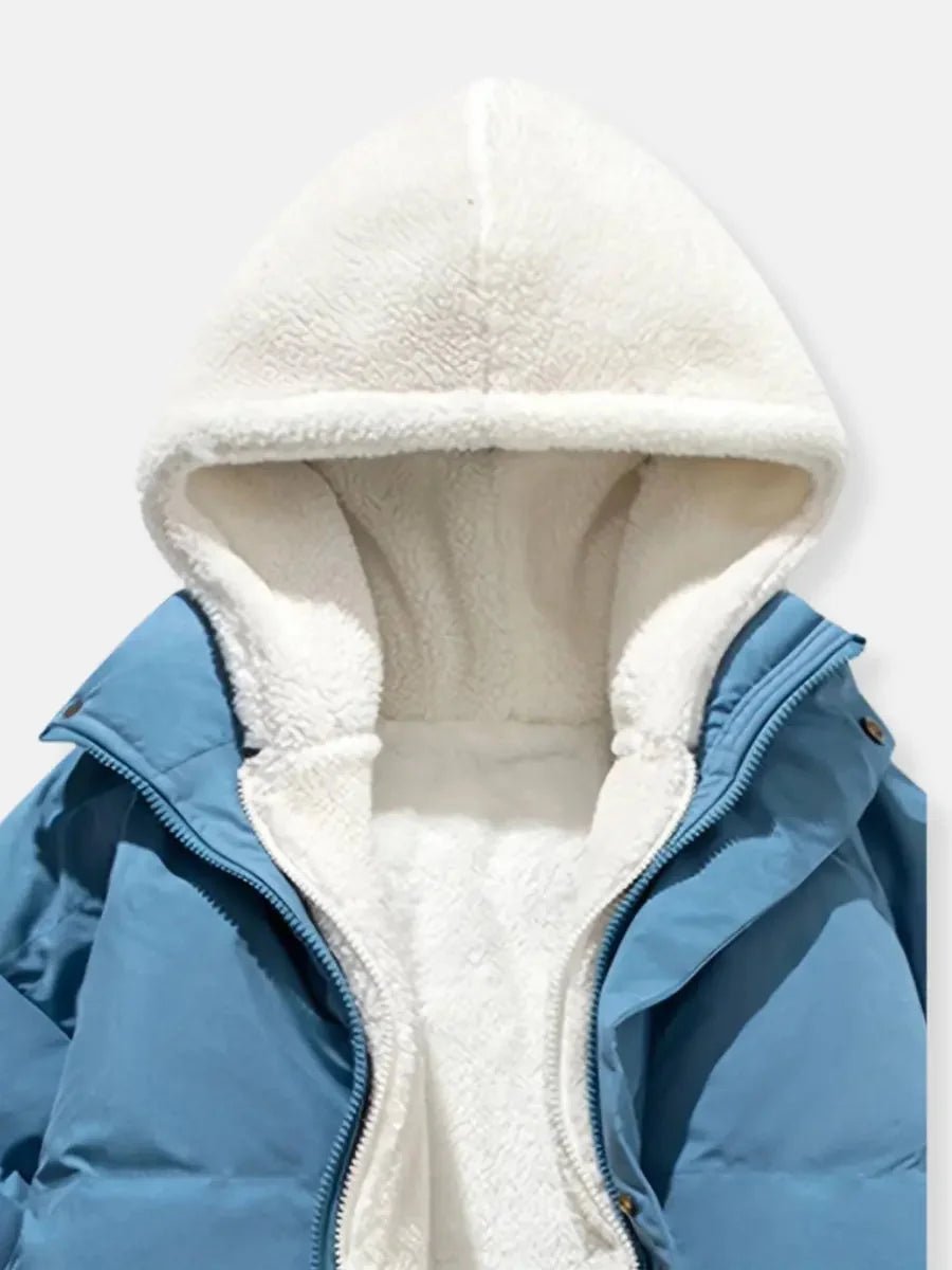 Women's Hooded Fleece-Lined Quilted Ladies Puffer Jacket Coat