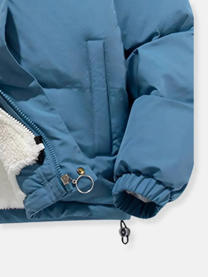 Women's Hooded Fleece-Lined Quilted Ladies Puffer Jacket Coat