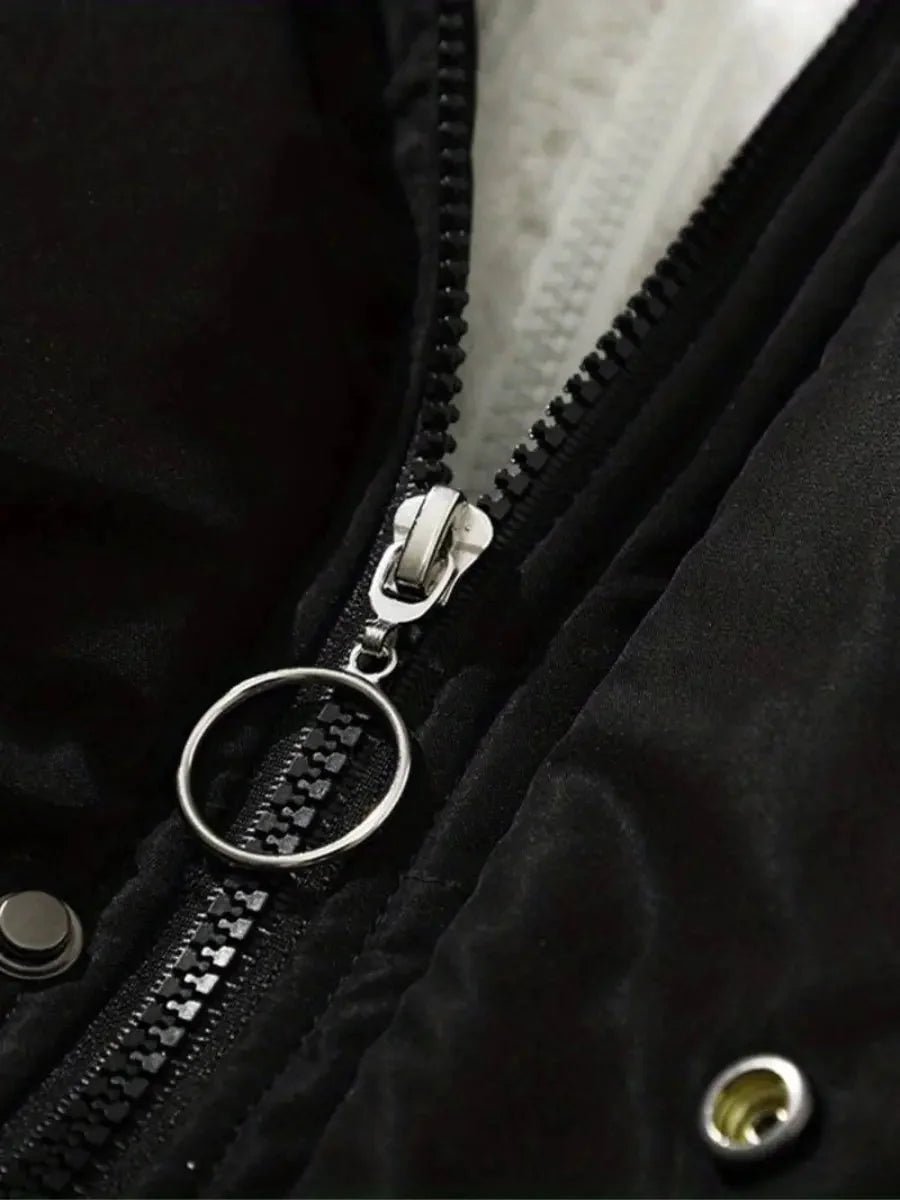 Women's Hooded Fleece-Lined Quilted Ladies Puffer Jacket Coat