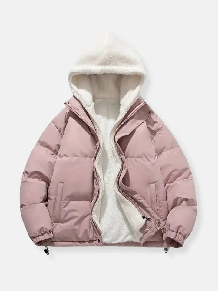 Women's Hooded Fleece-Lined Quilted Ladies Puffer Jacket Coat