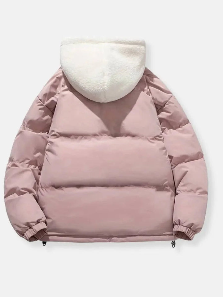 Women's Hooded Fleece-Lined Quilted Ladies Puffer Jacket Coat