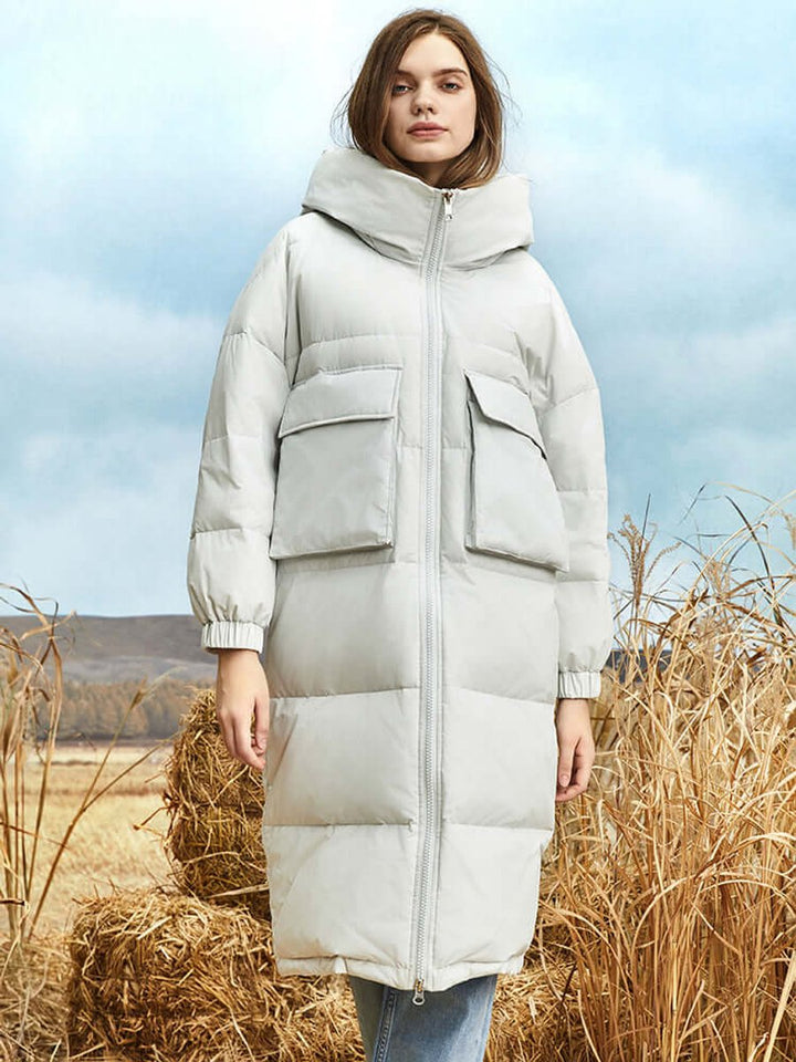 Women's Hooded Long Puffer Coat Oversized Ladies Puffer Jacket