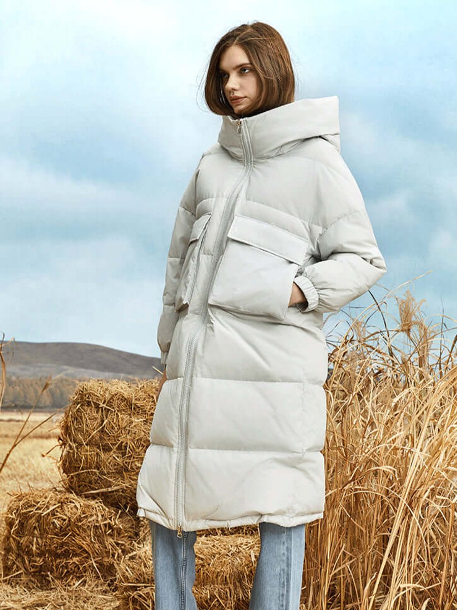 Women's Hooded Long Puffer Coat Oversized Ladies Puffer Jacket