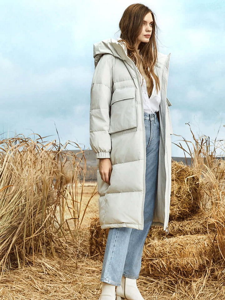Women's Hooded Long Puffer Coat Oversized Ladies Puffer Jacket