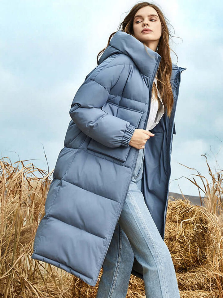 Women's Hooded Long Puffer Coat Oversized Ladies Puffer Jacket