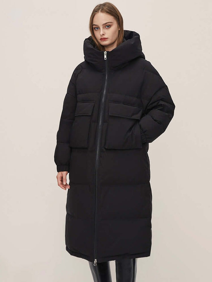 Women's Hooded Long Puffer Coat Oversized Ladies Puffer Jacket