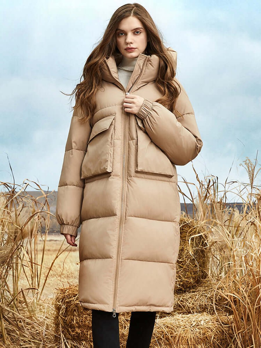Women's Hooded Long Puffer Coat Oversized Ladies Puffer Jacket