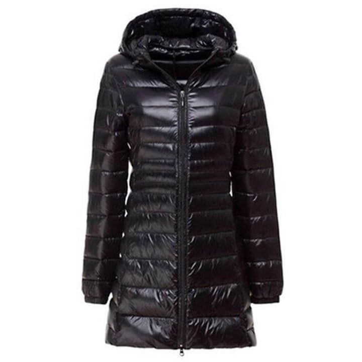 Women's Ladies Puffer Jacket Long Quilted Hooded Coat