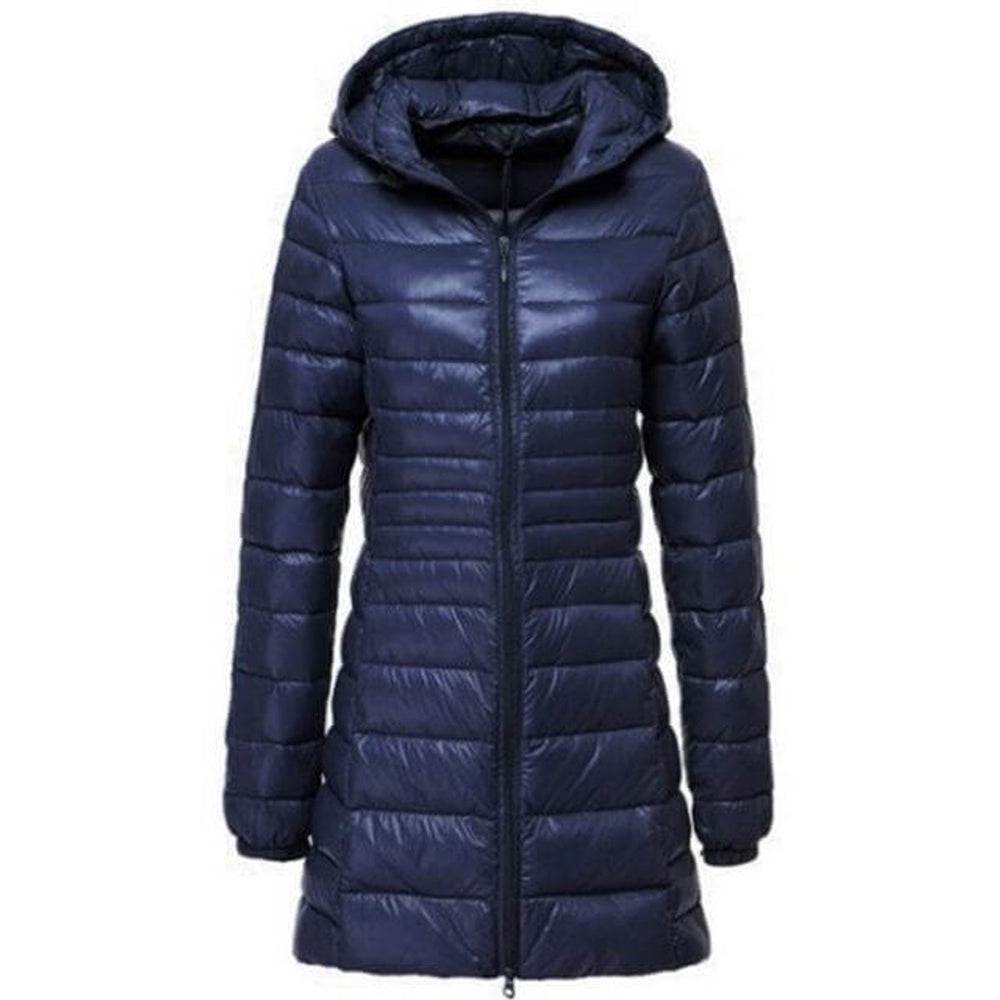 Women's Ladies Puffer Jacket Long Quilted Hooded Coat