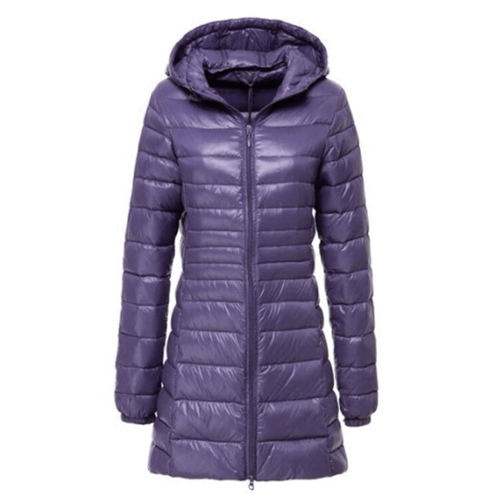 Women's Ladies Puffer Jacket Long Quilted Hooded Coat