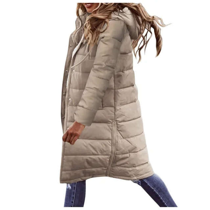Women's Ladies Puffer Jacket Long Quilted Hooded Winter Coat