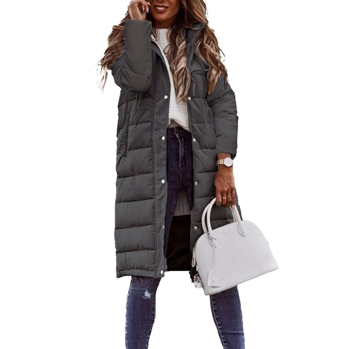 Women's Ladies Puffer Jacket Long Quilted Hooded Winter Coat