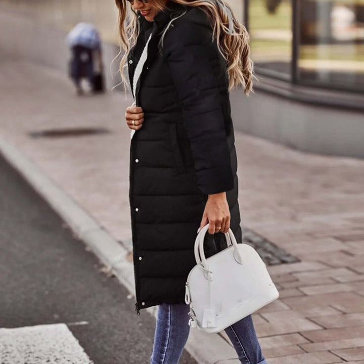 Women's Ladies Puffer Jacket Long Quilted Hooded Winter Coat