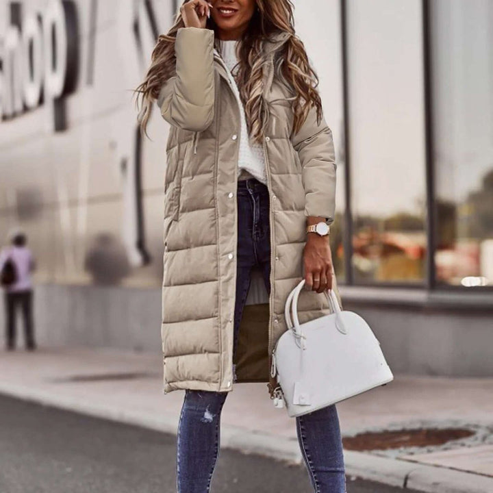 Women's Ladies Puffer Jacket Long Quilted Hooded Winter Coat