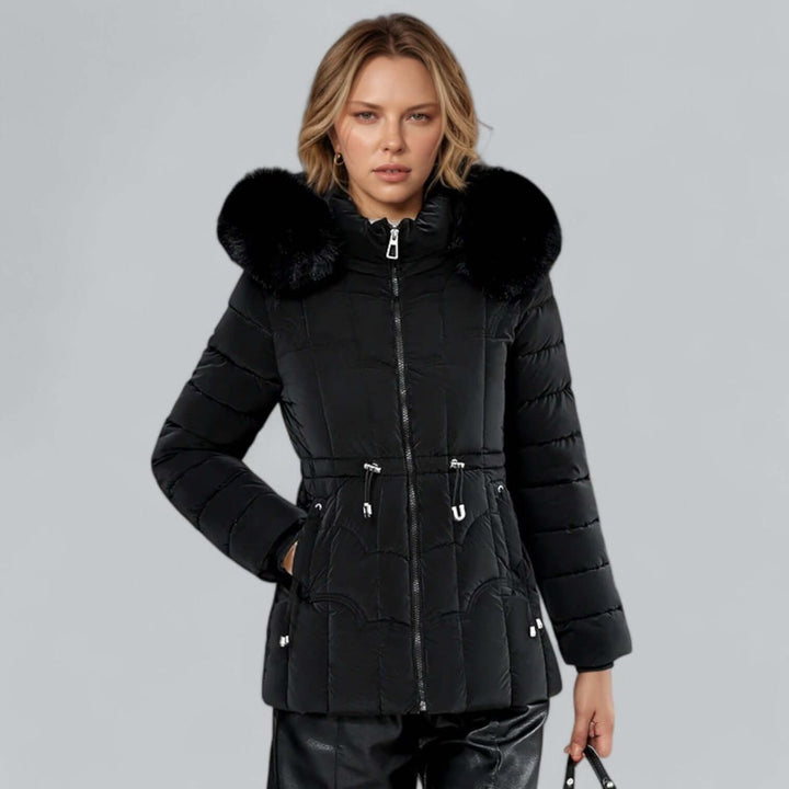Women's Ladies Puffer Jacket Padded Coat Faux Fur Hood