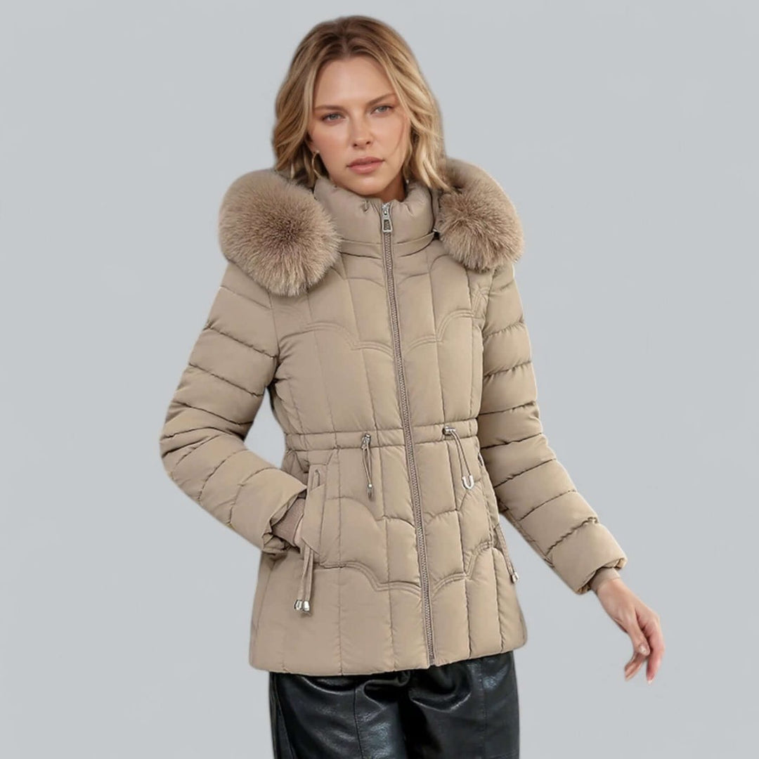 Women's Ladies Puffer Jacket Padded Coat Faux Fur Hood