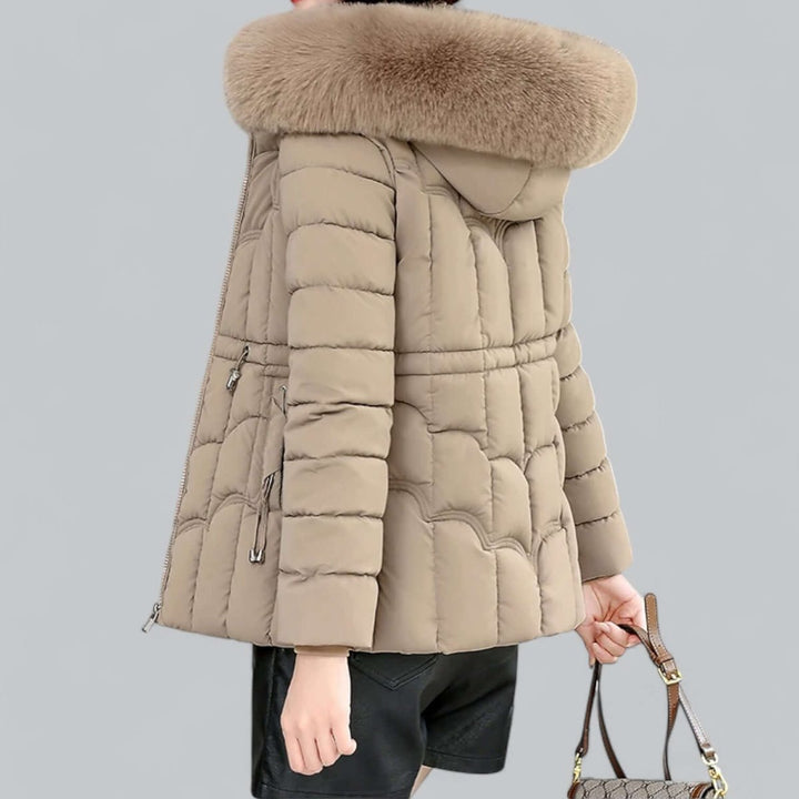 Women's Ladies Puffer Jacket Padded Coat Faux Fur Hood