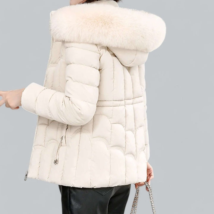 Women's Ladies Puffer Jacket Padded Coat Faux Fur Hood