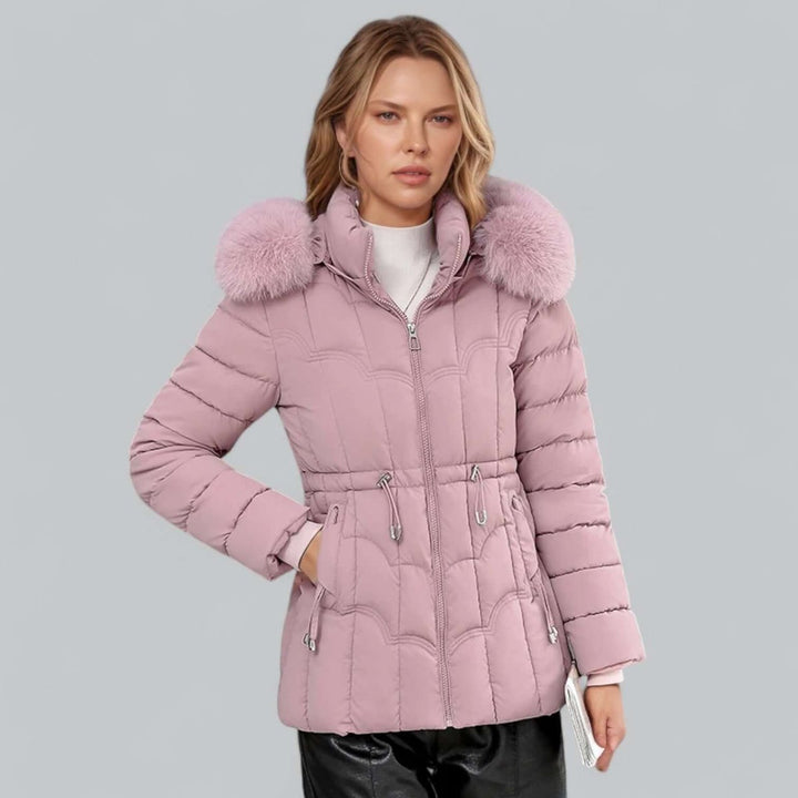 Women's Ladies Puffer Jacket Padded Coat Faux Fur Hood
