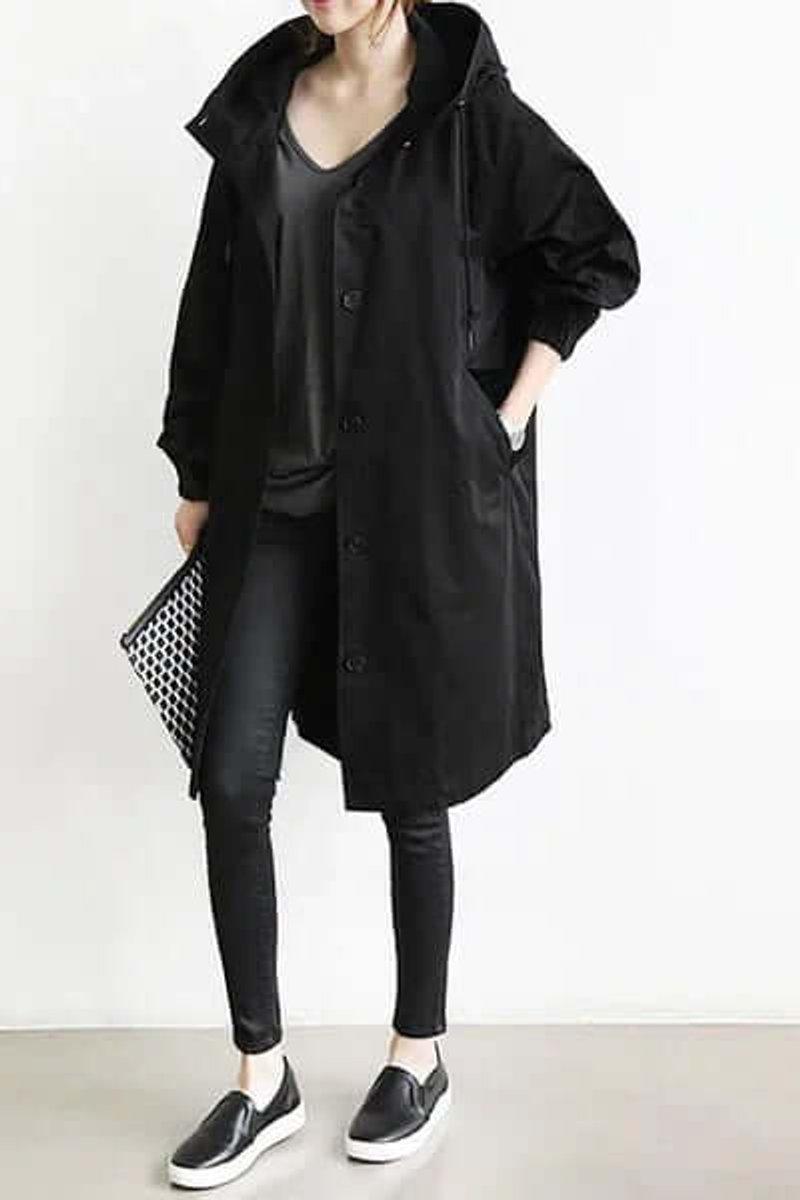 Women's Lightweight Hooded Waterproof Trench Coat