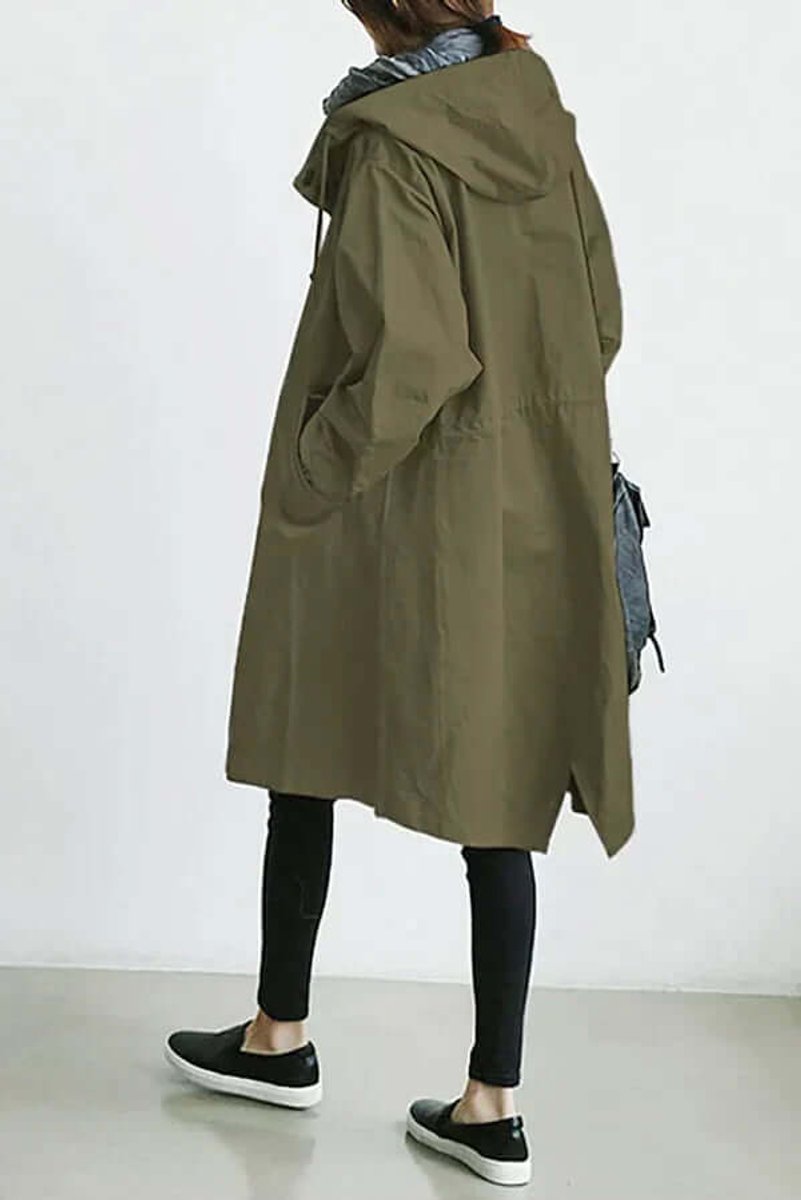 Women's Lightweight Hooded Waterproof Trench Coat