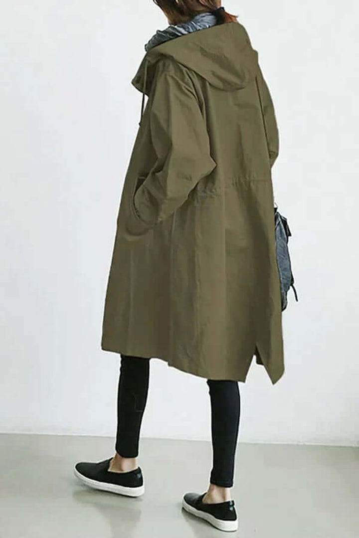 Women's Lightweight Hooded Waterproof Trench Coat
