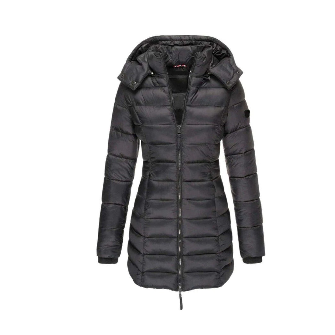Women's Long Hooded Ladies Puffer Jacket Quilted Winter Coat