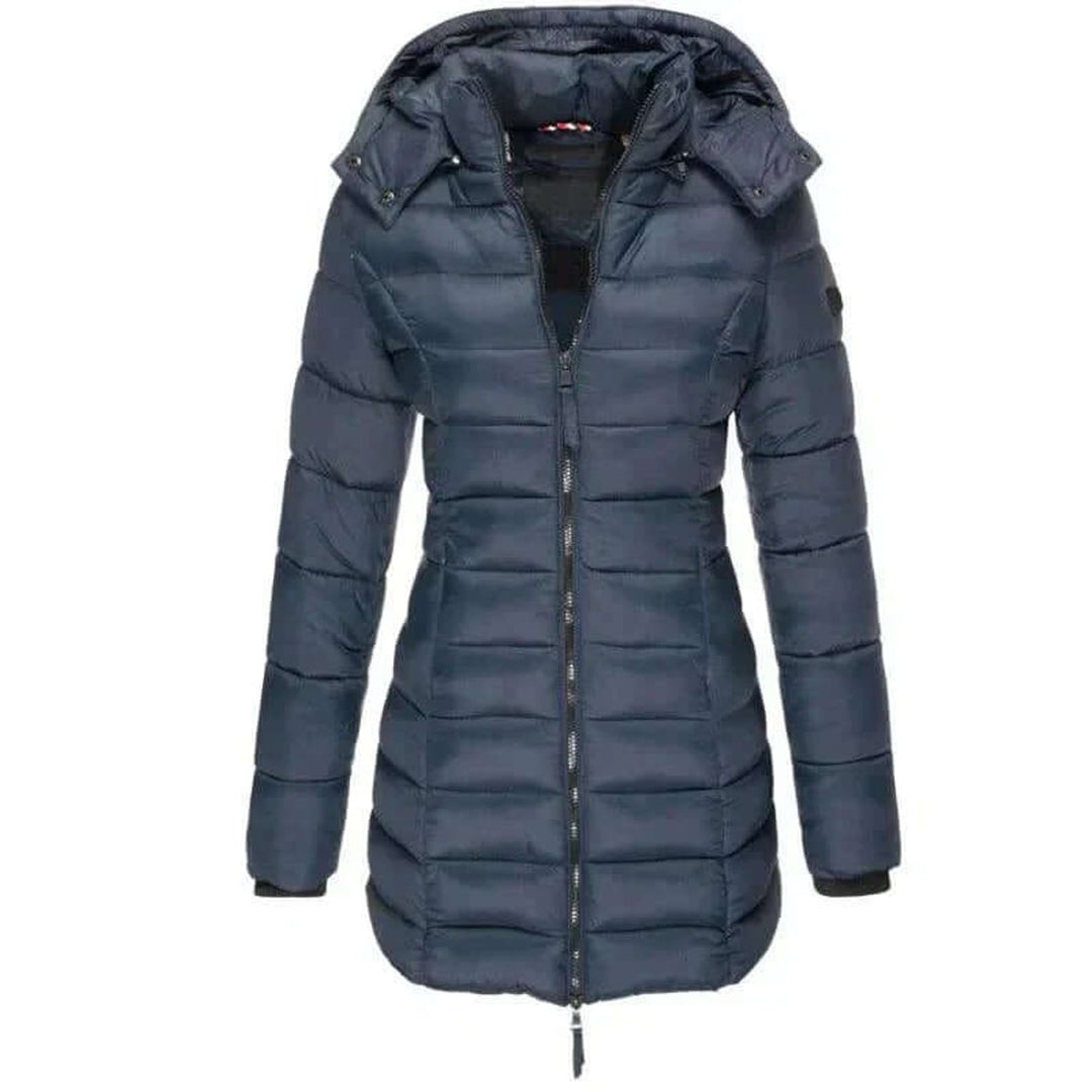 Women's Long Hooded Ladies Puffer Jacket Quilted Winter Coat