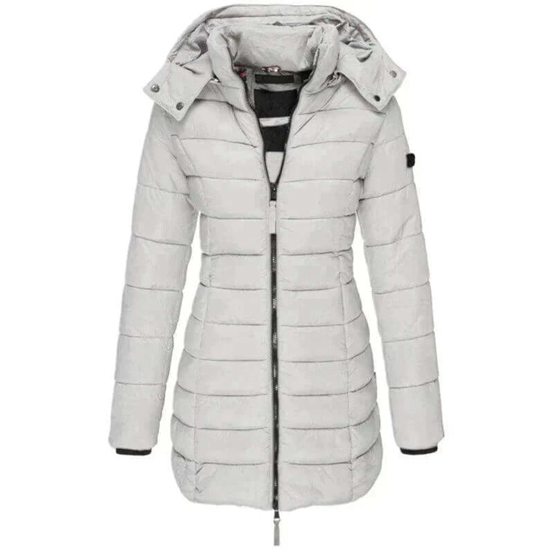 Women's Long Hooded Ladies Puffer Jacket Quilted Winter Coat