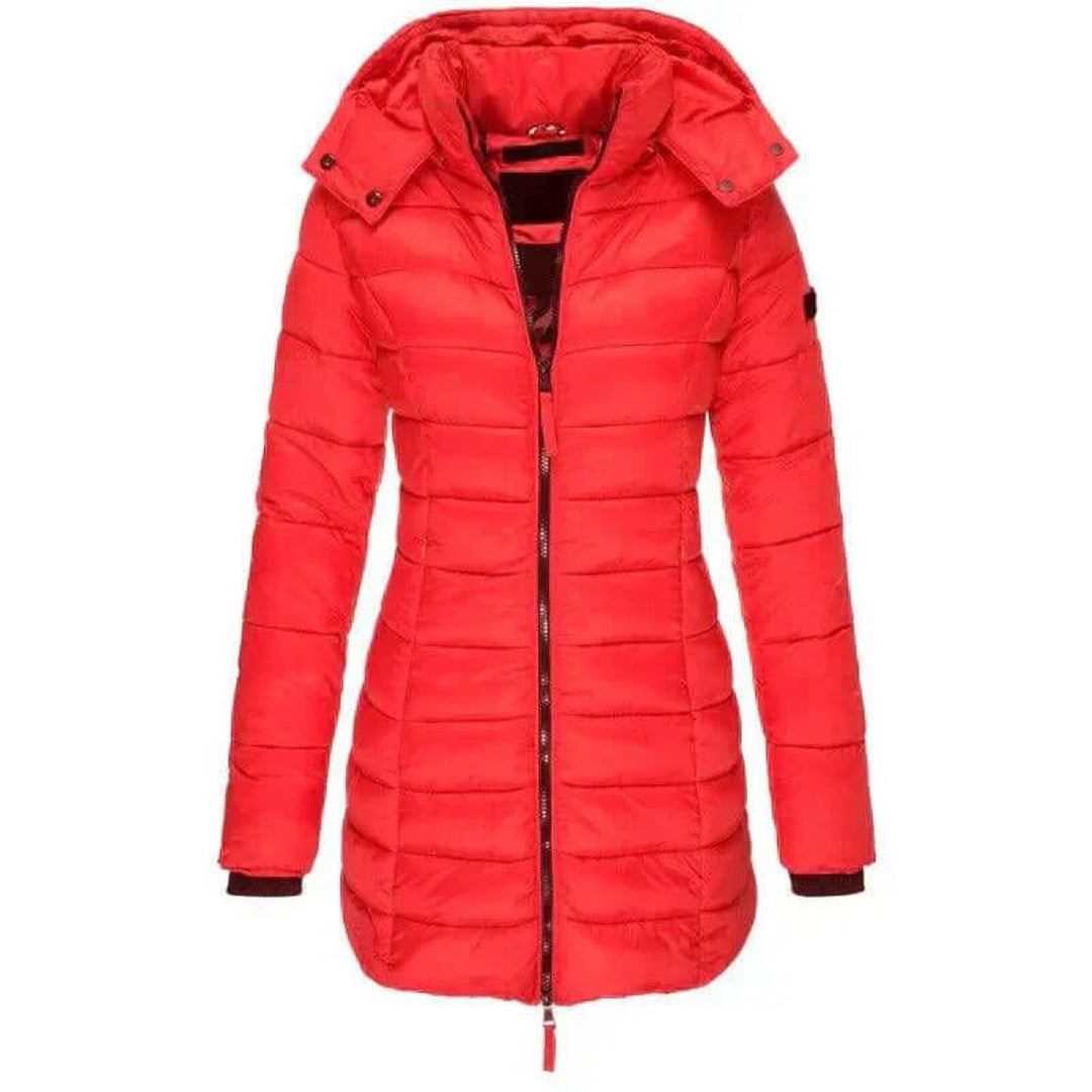 Women's Long Hooded Ladies Puffer Jacket Quilted Winter Coat