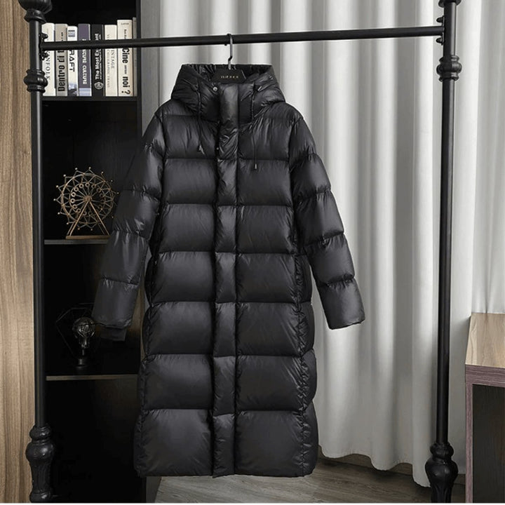 Women's Long Hooded Puffer Jacket Relaxed Fit Ladies Coat