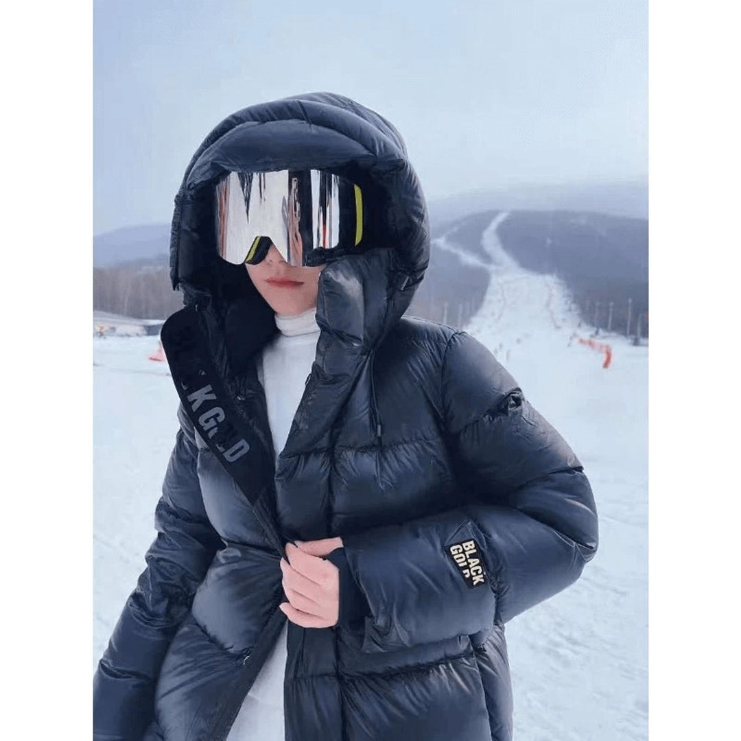 Women's Long Hooded Puffer Jacket Relaxed Fit Ladies Coat