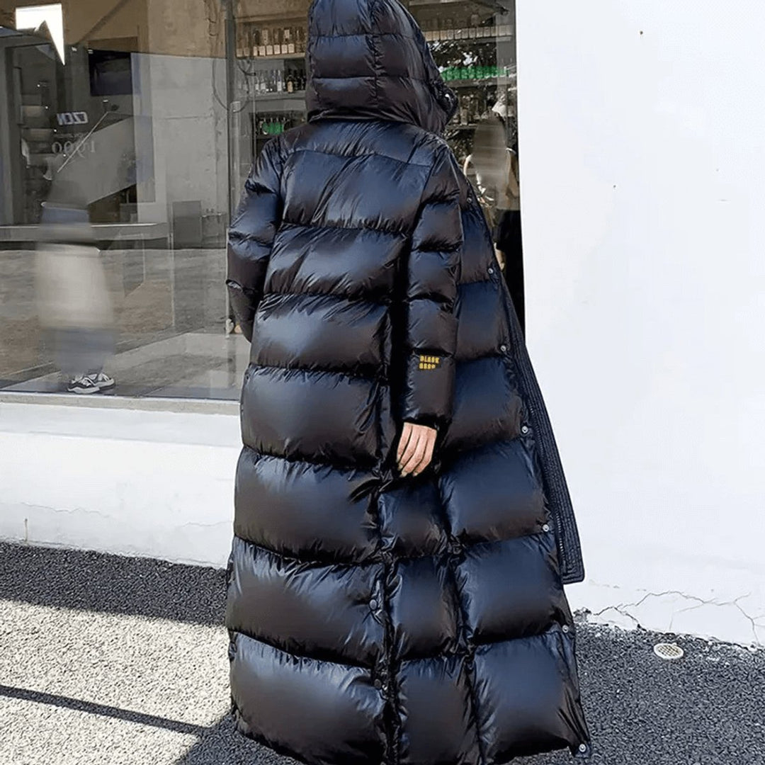 Women's Long Hooded Puffer Jacket Relaxed Fit Ladies Coat